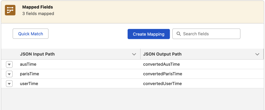 These formulas will convert the stored UTC time (setDateTime) into each of the respective time zones, ensuring that the time shown to the user is accurate.